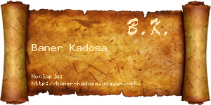 Baner Kadosa névjegykártya